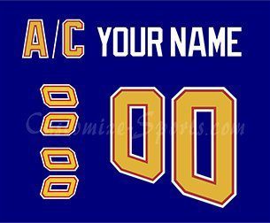Toledo Walleye Customized Number Kit for 2009-Present Away Blue Jersey –  Customize Sports