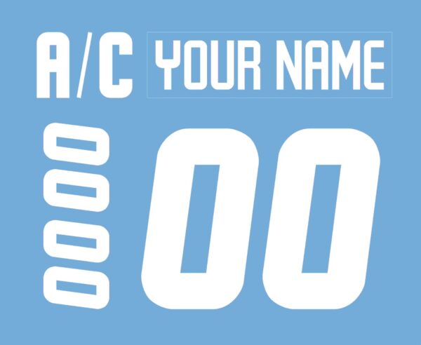 Winnipeg Jets Customized Number Kit For Baby Blue Practice Jersey
