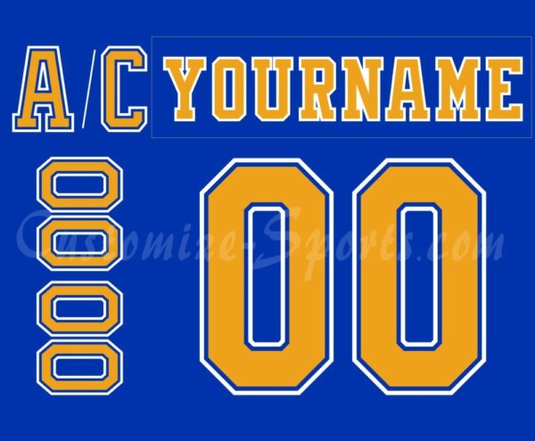 St Louis Blues Customized Number Kit For 1974-1984 Away Jersey