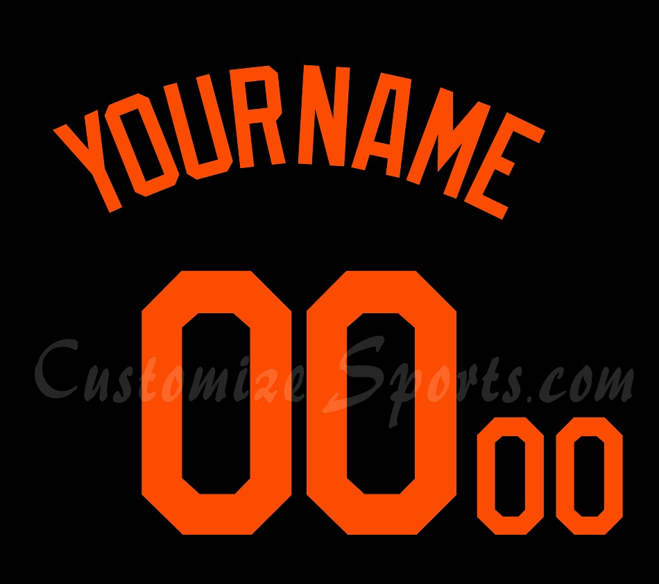Baltimore Orioles Customized Number Kit for 2016-2017 Father's Day