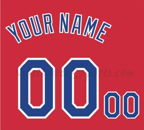 Baseball Cleveland Indians Scarlet Jersey Customized Number Kit