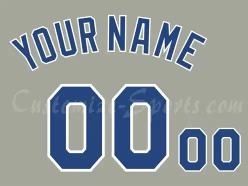 Baseball Israel National Customized Number Kit for 2017-Present Gray Jersey