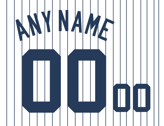 Baseball New York Yankees white Jersey Customized Number Kit