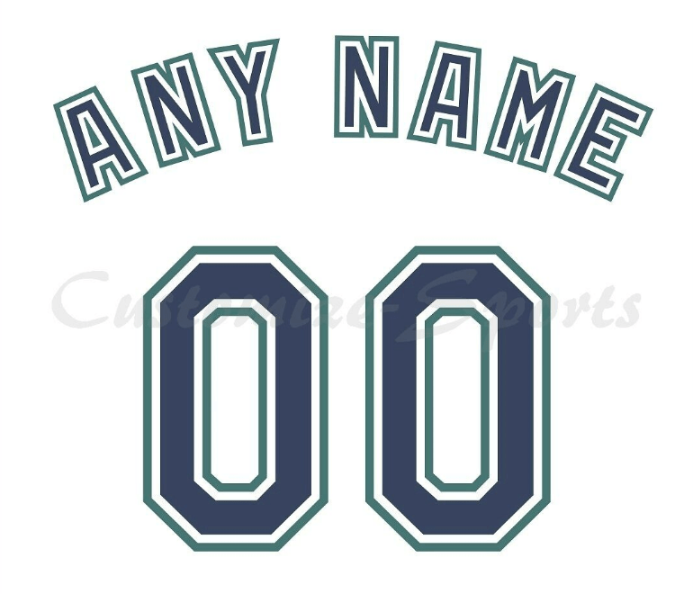 Baseball Seattle Mariners White Home Jersey Customized Number Kit
