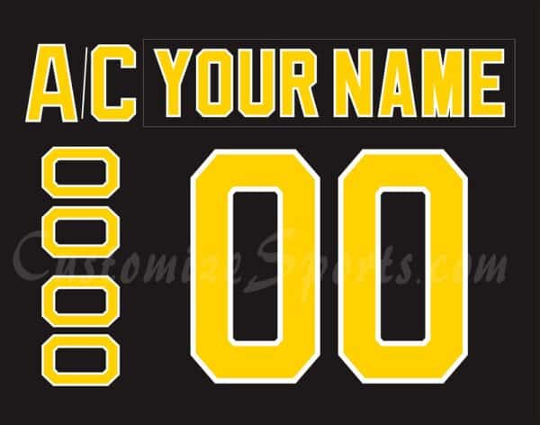 Boston Bruins Customized Number Kit for 1981-1995 Away Jersey