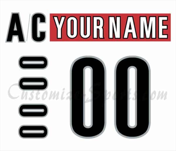 Carolina Hurricanes Customized Number Kit For 2017-2019 Away White Jersey
