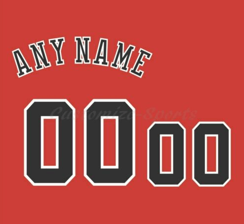 Chicago Bulls Red Basketball Jersey Customized Number Kit