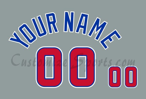 Baseball Chicago Cubs Customized Number Kit for 1991-1994 Road Jersey