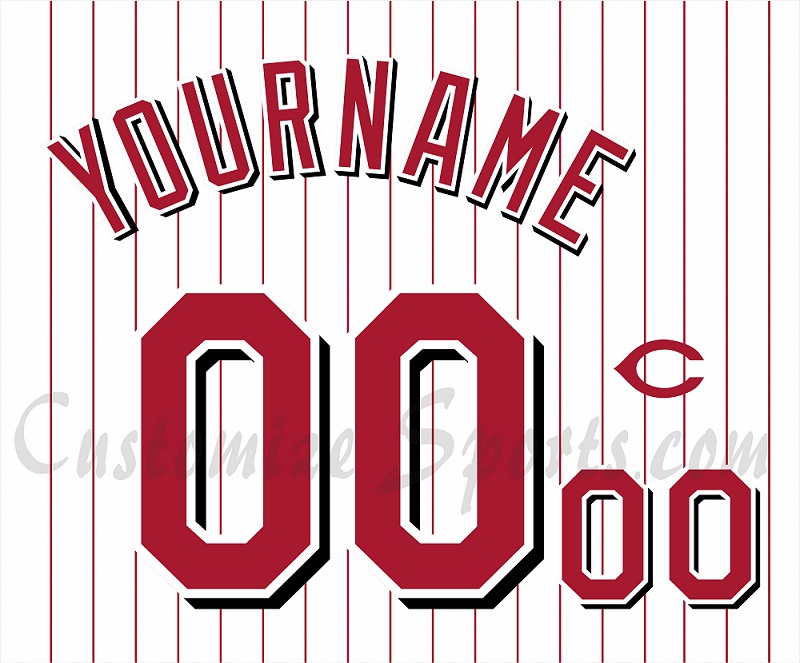 Baseball Cincinnati Reds Customized Number Kit for 1999-2006 Home