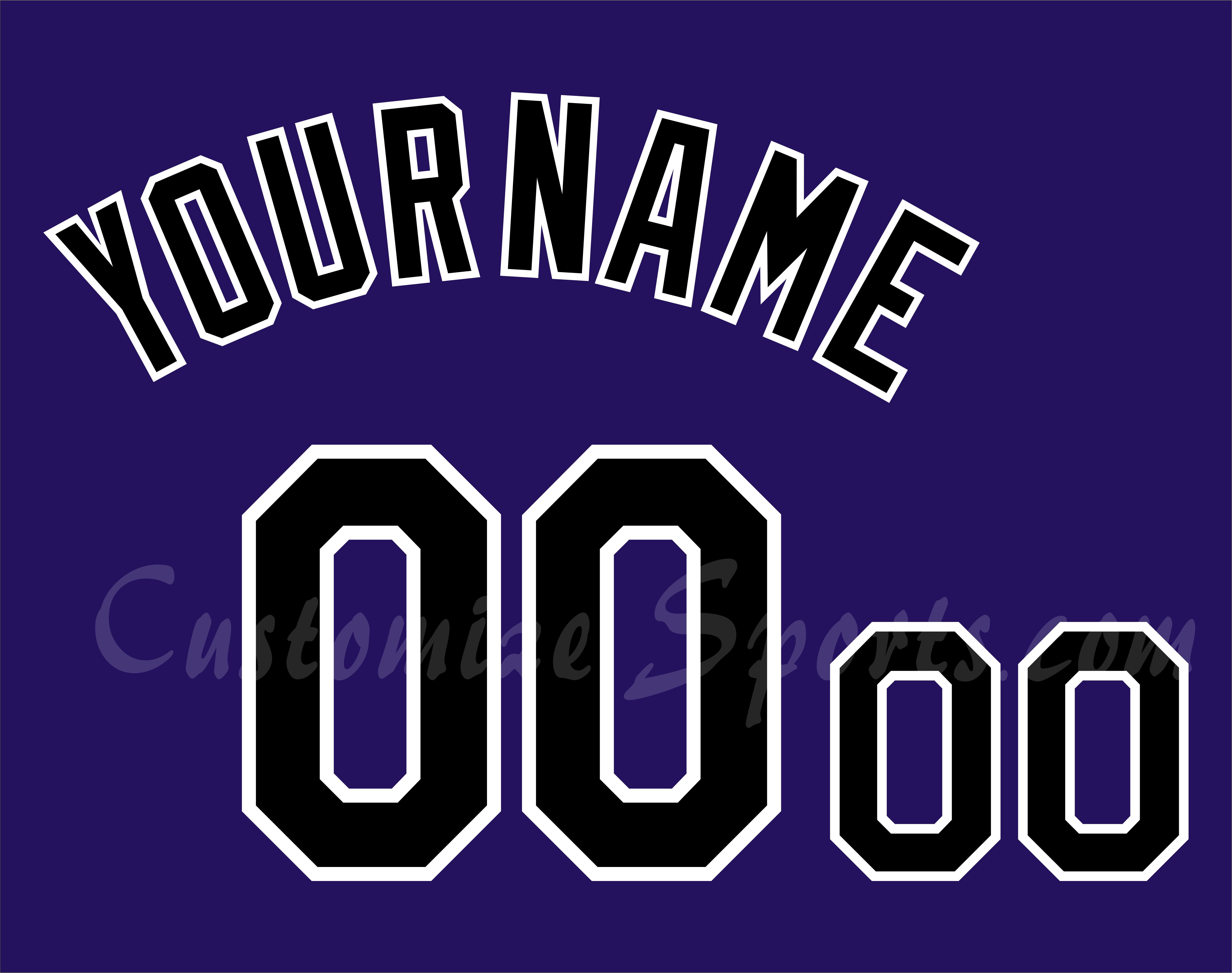 Baseball Colorado Rockies Customized Number Kit for 2000-2016