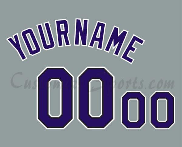 Baseball Colorado Rockies Customized Number Kit for 2016-Present Road Jersey