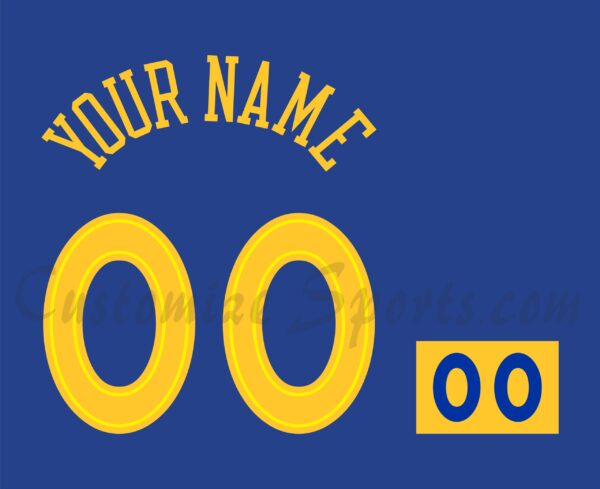 Basketball Golden State Warrior Customized Number Kit For 2010-2017 Road Jersey