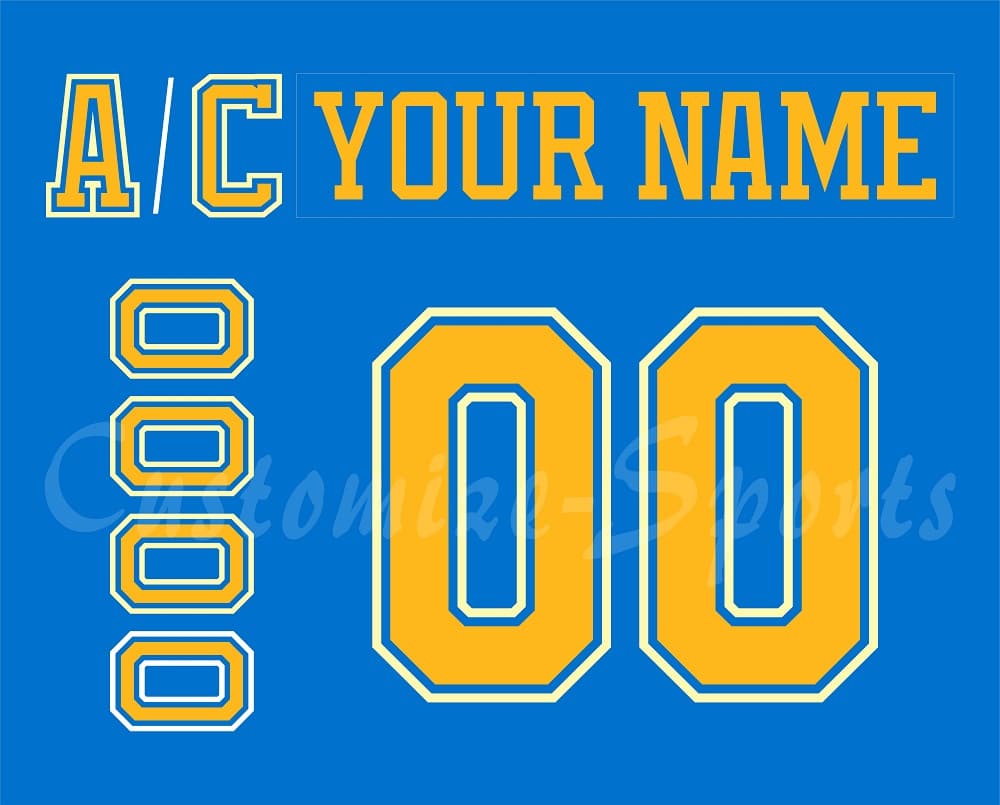 St. Louis Blues Custom Jersey Lettering Kit – Any Year, Name & Number, Unsewn