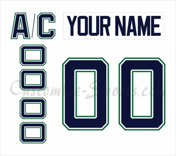 Hartford Whalers Customized Number Kit For 1992-1997 Home Jersey