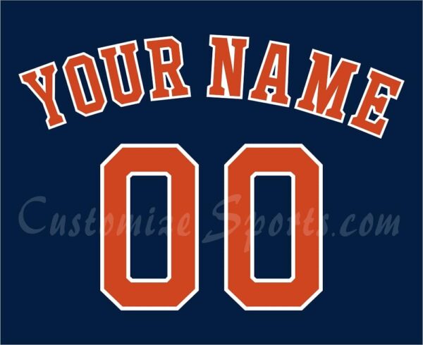 Baseball Houston Astros Customized Number Kit for 2016-2020 Alternate Jersey
