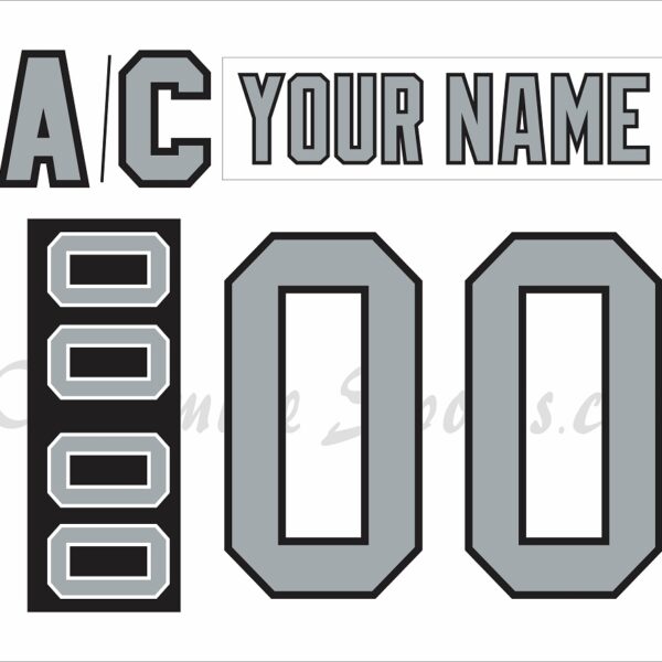 Los Angeles Kings Customized Number Kit For 2021 Reverse Retro