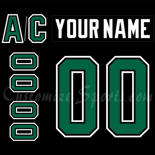 Minnesota North Stars Customized Number Kit For 1991-1993 Away Jersey