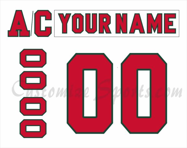 New Jersey Devils Customized Number Kit For 1982-1989 Home Jersey