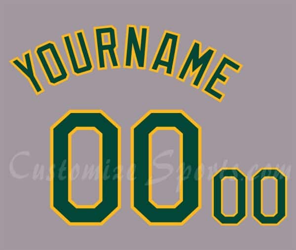 Baseball Oakland Athletics Customized Number Kit for 2016-2020 Road Jersey