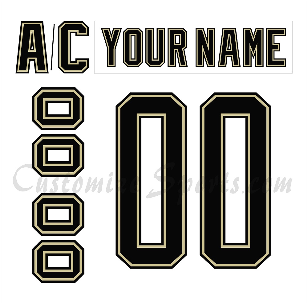 Pittsburgh Penguins 2014 Stadium (2 layers tackle twill with kiss cut for numbers and name letters)