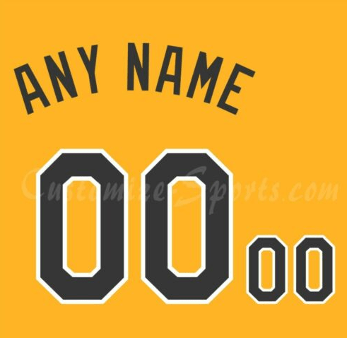 Pittsburgh Pirates Cooperstown Yellow Jersey Customized Number Kit