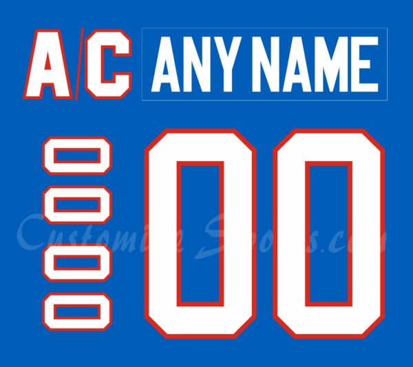 Quebec Nordiques Customized Number Kit For 1991-1995 Away Blue Jersey