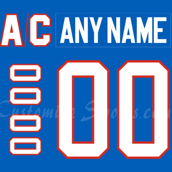 Quebec Nordiques Customized Number Kit For 1991-1995 Away Blue Jersey