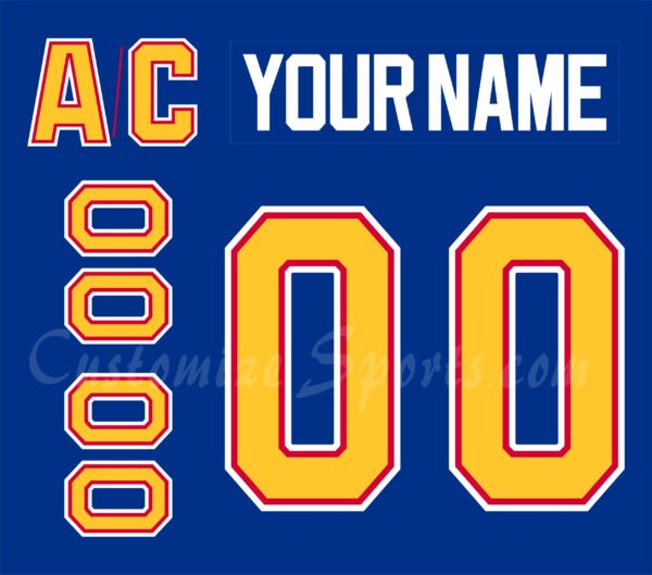 St Louis Blues Customized Number Kit For 1987-1992 Away Jersey