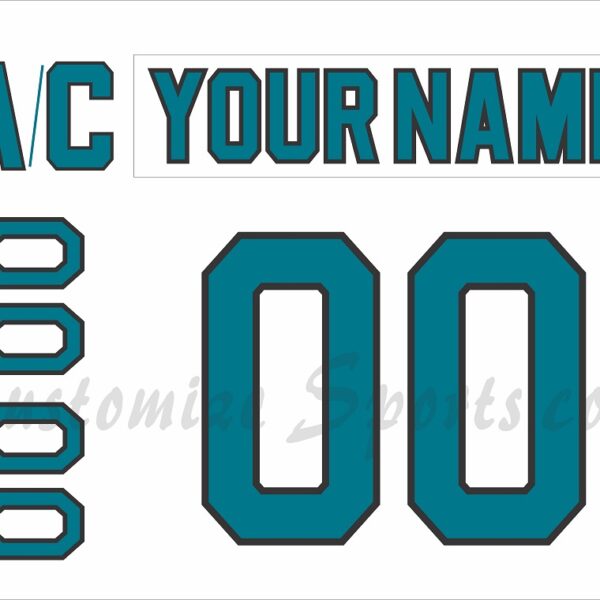 San Jose Sharks Customized Number Kit For 1991-1992 Home Jersey
