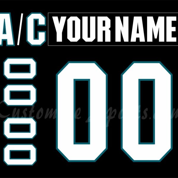 San Jose Sharks Customized Number Kit For 2020-2021 30th Anniversary Jersey  – Customize Sports