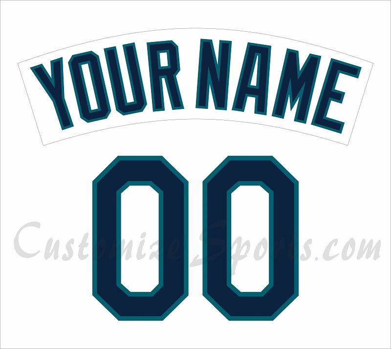 Baseball Seattle Mariners Customized Number Kit for 1993-2006 Home ...