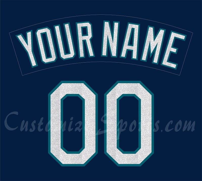 Baseball Seattle Mariners Customized Number Kit for 1997-1999 Navy Alternate Jersey â Customize 