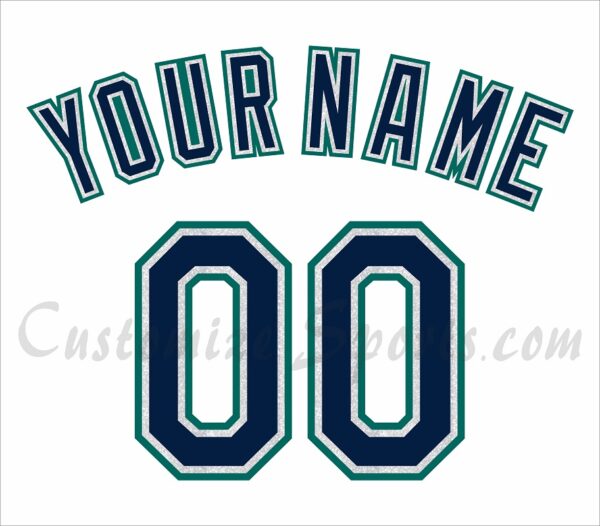 Baseball Seattle Mariners Customized Number Kit for 2015 Home Jersey