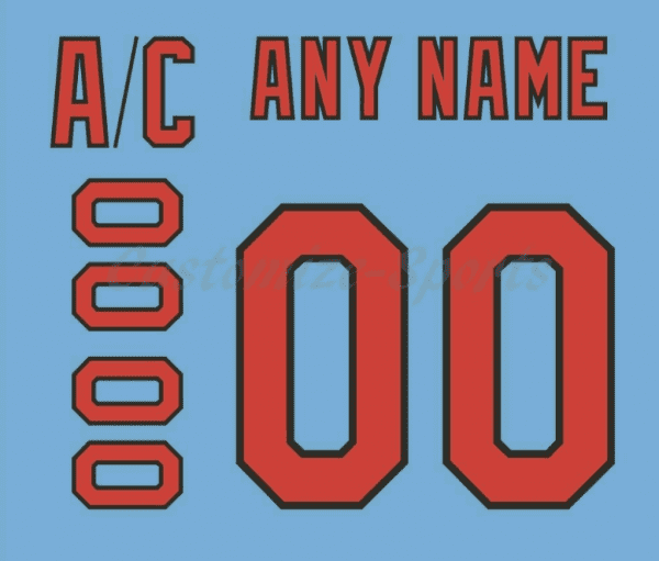 St Louis Cardinals-themed 2015 Blue hockey Jersey Customized Number Kit