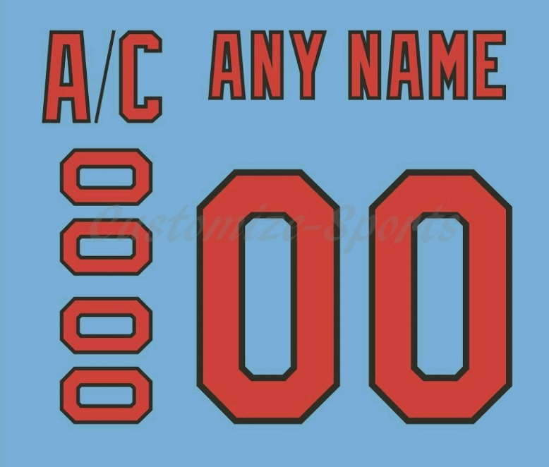 St Louis Cardinals-themed 2015 Blue hockey Jersey Customized Number Kit
