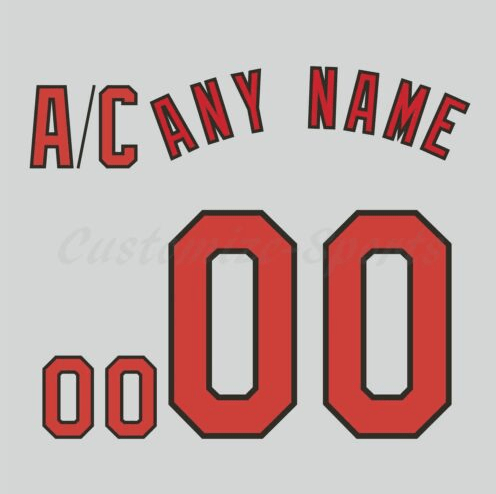 St Louis Cardinals-themed 2015 Gray hockey Jersey Customized Number Kit