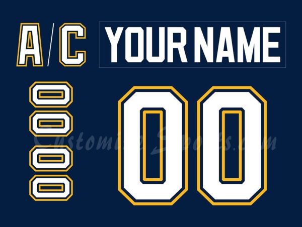 St Louis Blues Customized Number Kit For 2014-2016 3rd Jersey