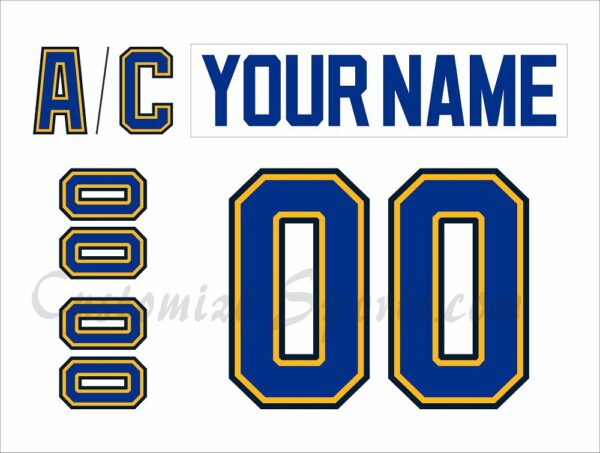 St Louis Blues Customized Number Kit For 2014-2017 Away Jersey