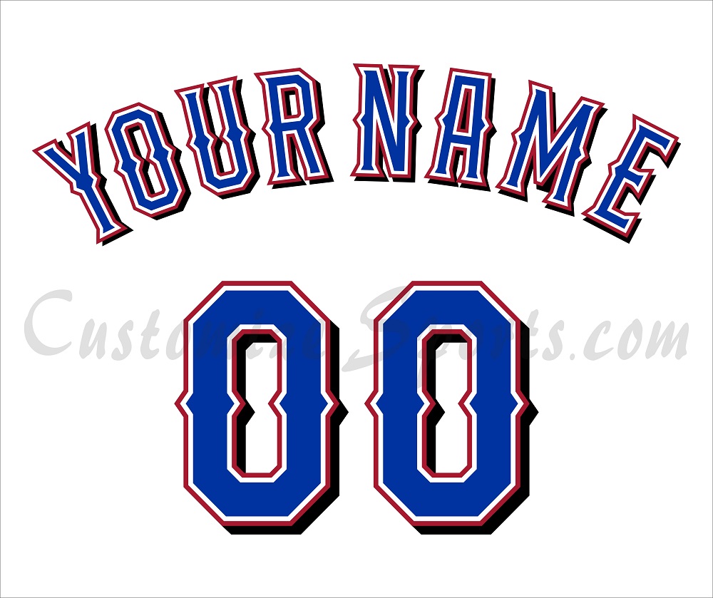 Baseball Texas Rangers Customized Number Kit For 2009-2013