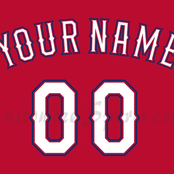 Baseball Texas Rangers Customized Number Kit For 2014-2015 Alternate Red Jersey