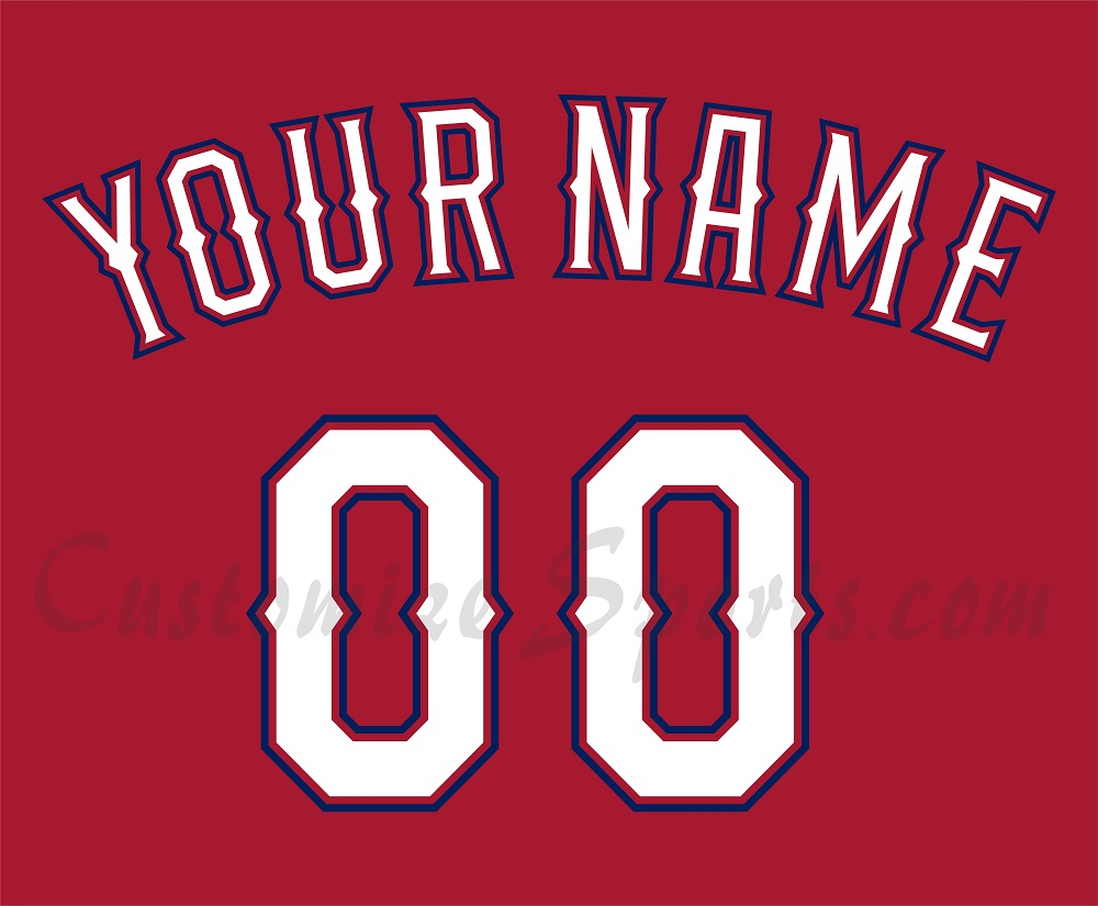 Baseball Texas Rangers Customized Number Kit For 2014-2015