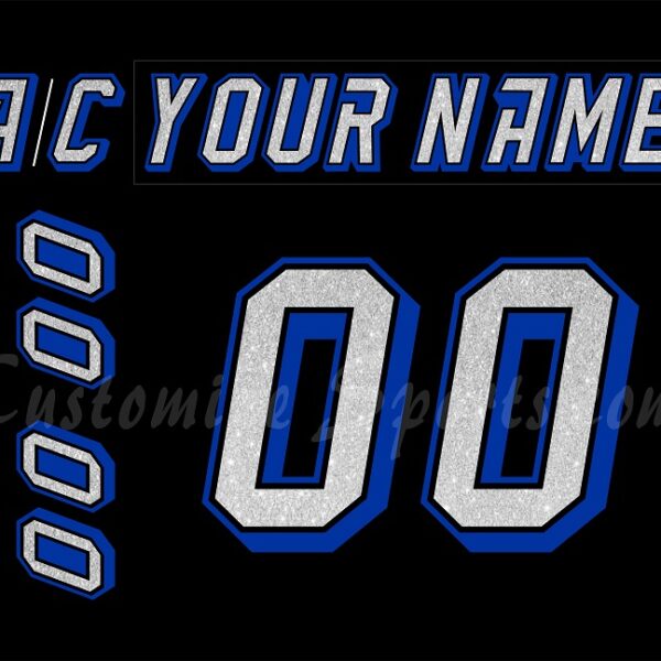 Tampa Bay Lightning Customized Number Kit For 2021 Reverse Retro Blue Jersey  – Customize Sports
