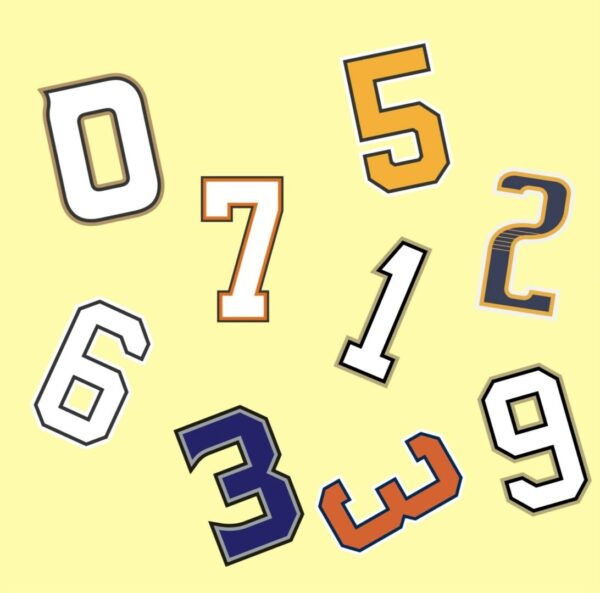Baseball Customized Tackle Twill Number - one layer (no stitching)
