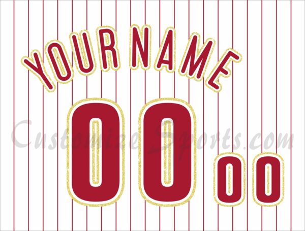 Philadelphia Phillies Customized Number Kit for 2009 World Series Champions Jersey