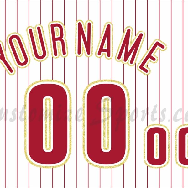 Philadelphia Phillies Customized Number Kit for 2009 World Series Champions Jersey