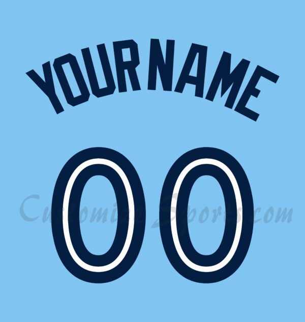 Baseball Toronto Blue Jays Customized Number Kit for 2020-Present Powder Blue Alt Jersey
