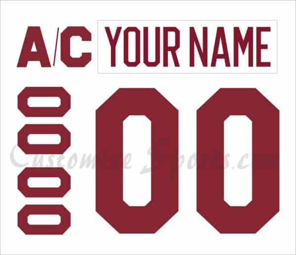 NCAA Denver Pioneers Customized Number Kit For 70th Anniversary Hockey Jersey