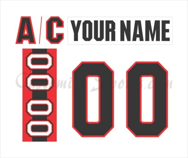 Ottawa Senators Customized Number Kit For 2021-Present Away Jersey