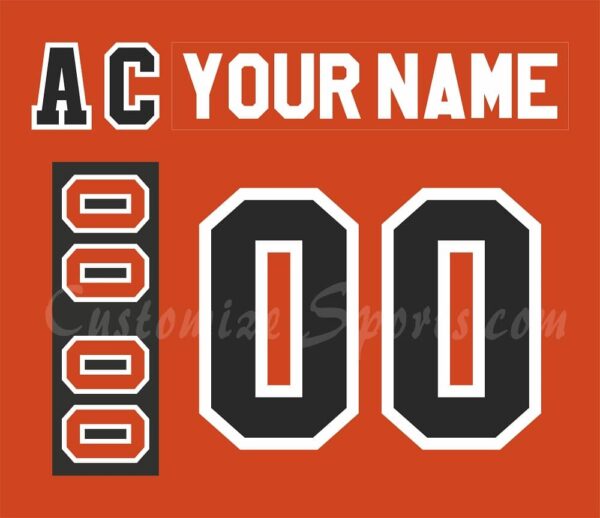 Philadelphia Flyers Customized Number Kit For 2021 Reverse Retro Jersey