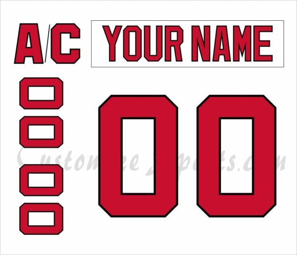 New Jersey Devils Customized Number Kit For 2017-Present Away Jersey